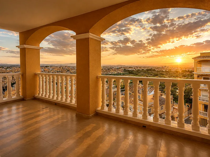Encantador ático con enorme terraza + Solarium privado e impresionantes vistas panorámicas a Torrevieja y al mar + Garaje + Piscina comunitaria